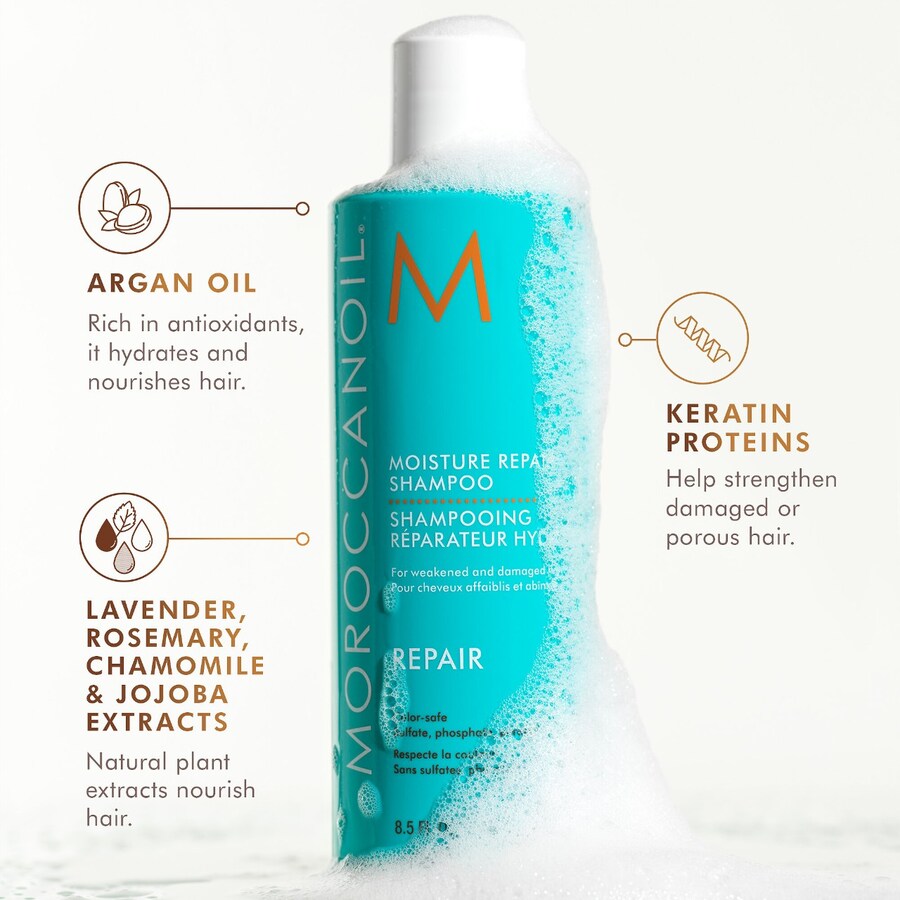 Восстанавливающий увлажняющий шампунь Moroccanoil, 16.9 oz /500 mL — фото 4