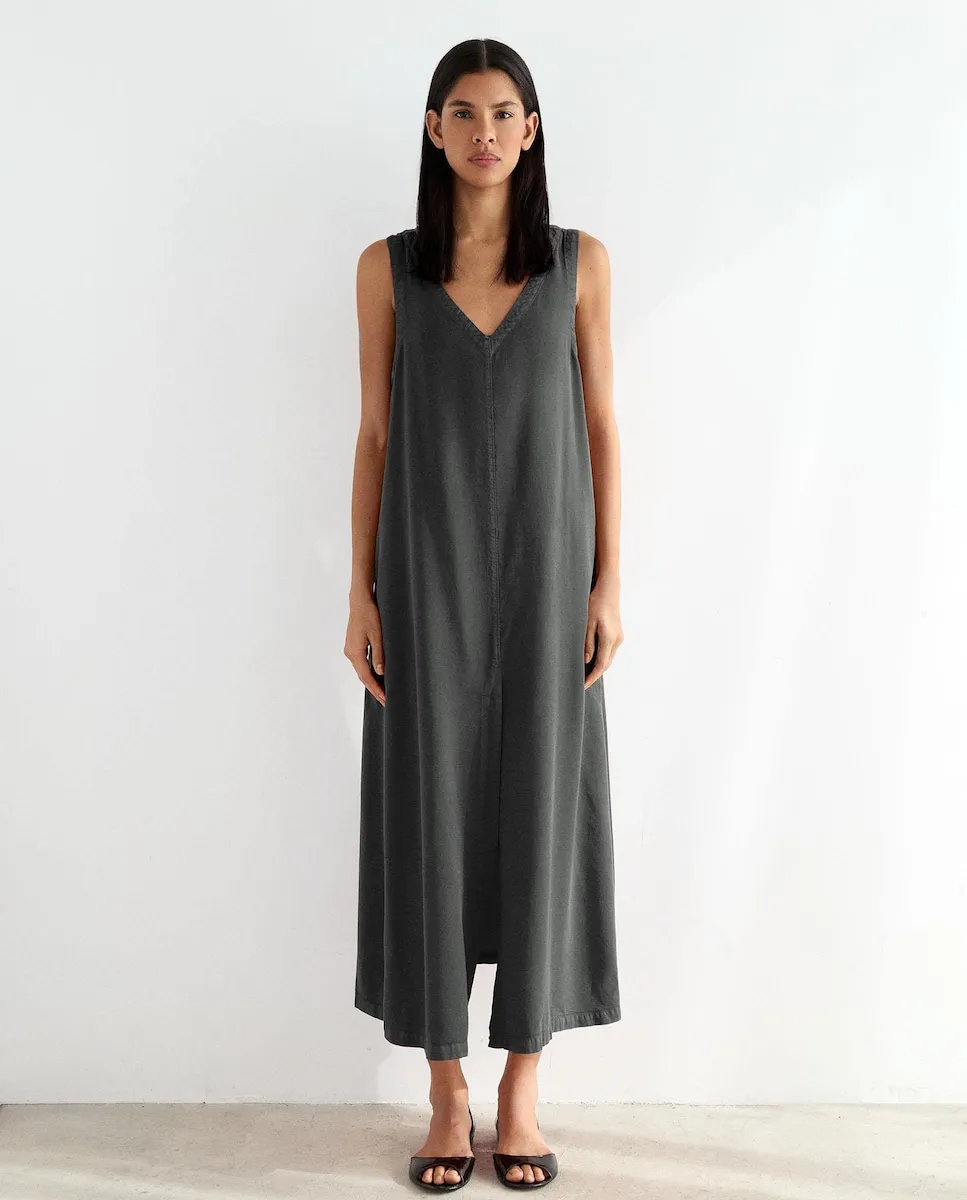 

Платье 100% лиоцел, без рукавов, свободного кроя Parfois, темно-серый