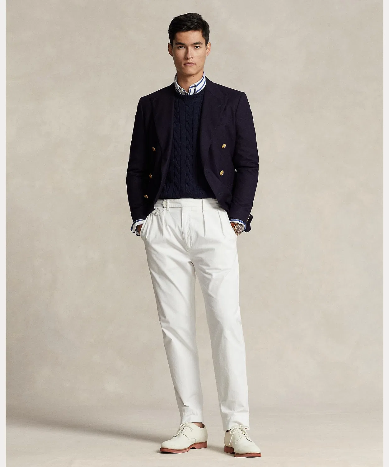 Свитер из хлопка с косами Polo Ralph Lauren — фото 3