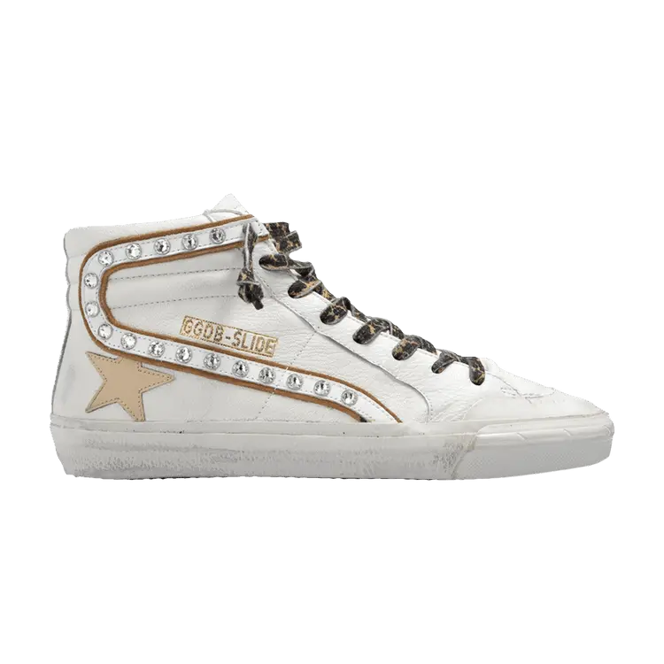 Кроссовки Golden Goose Wmns Slide Sneaker White Beige Platinum, белый