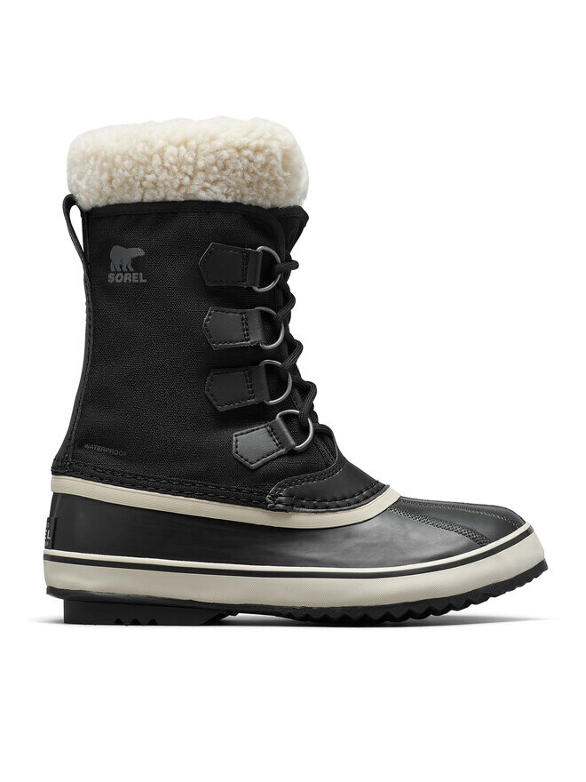 Зимние ботинки Sorel высокие с мехом, черный
