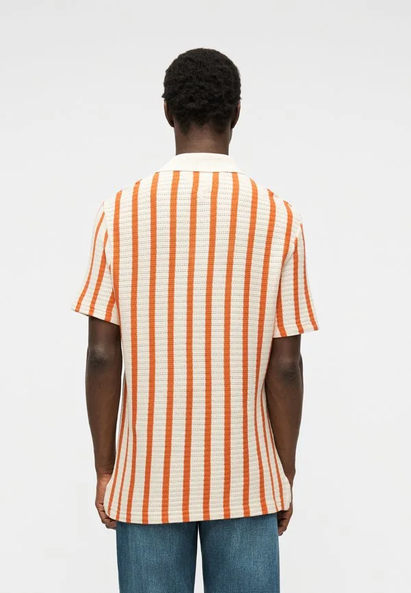 Свободная рубашка-поло свободного кроя Tommy Hilfiger, Muslin/Brilliant Orange — фото 3