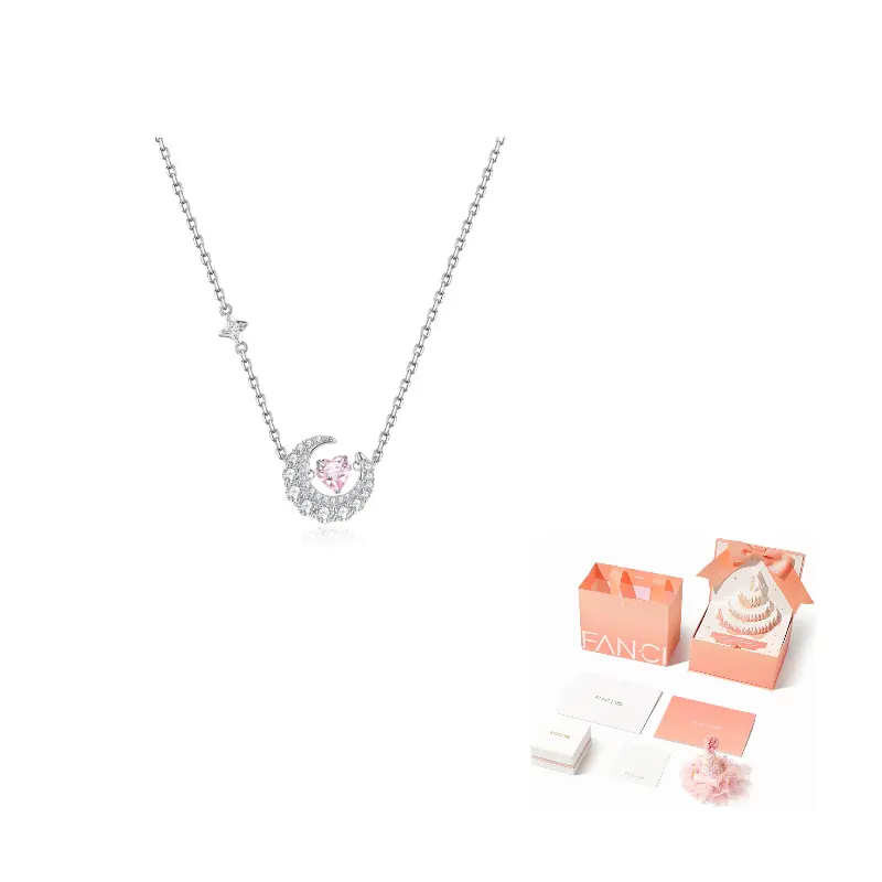 

FANCI Серебряное колье с лунной серией Dreamy Heart S925