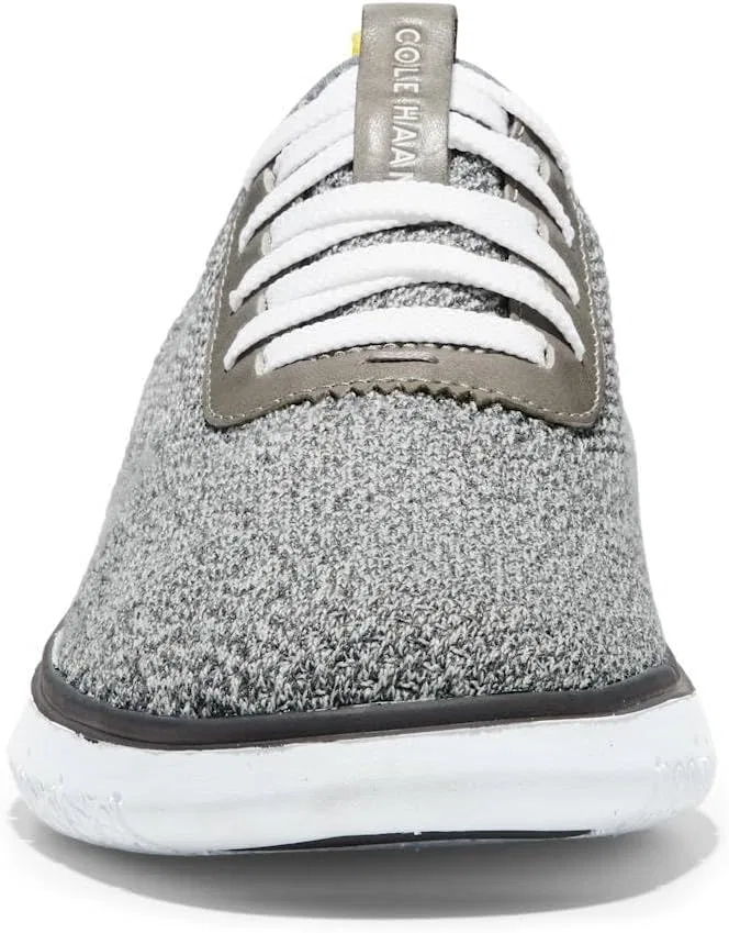 Кроссовки Cole Haan - 2 Zerogrand Stitc Hlite Men, Glacier Gray Gray Pinstripe Knit Cyber Yellow Optic White — фото 2