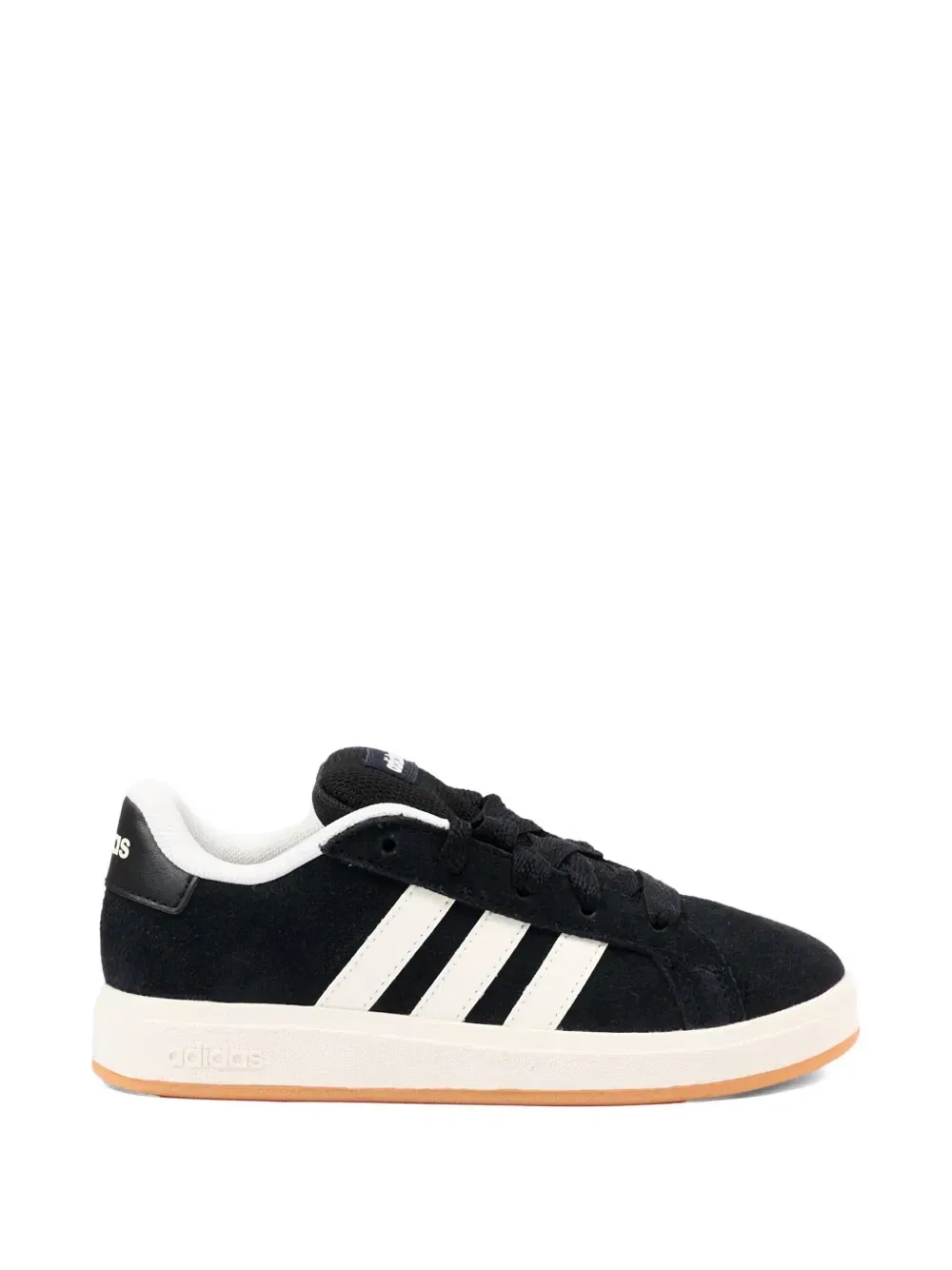 Кожаные кроссовки с полосками Adidas Kids, черный — фото 2
