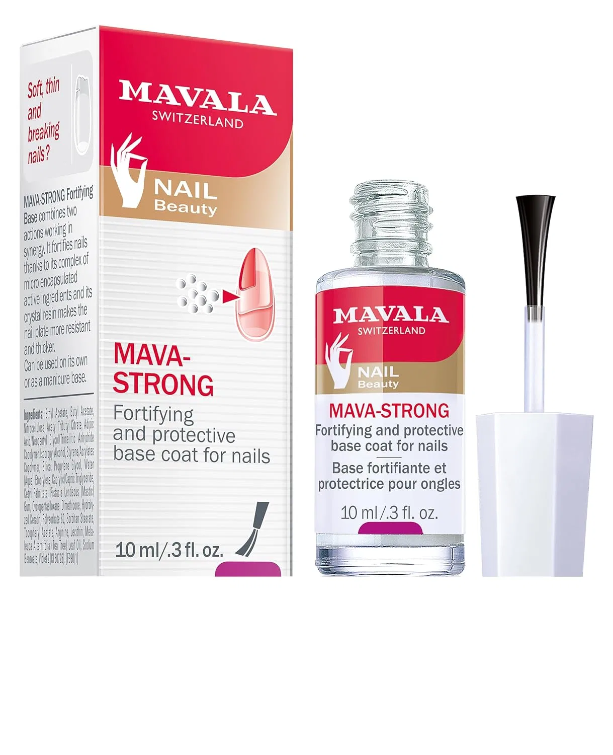 Укрепляющая и защитная база для ногтей Mava-Strong Mavala