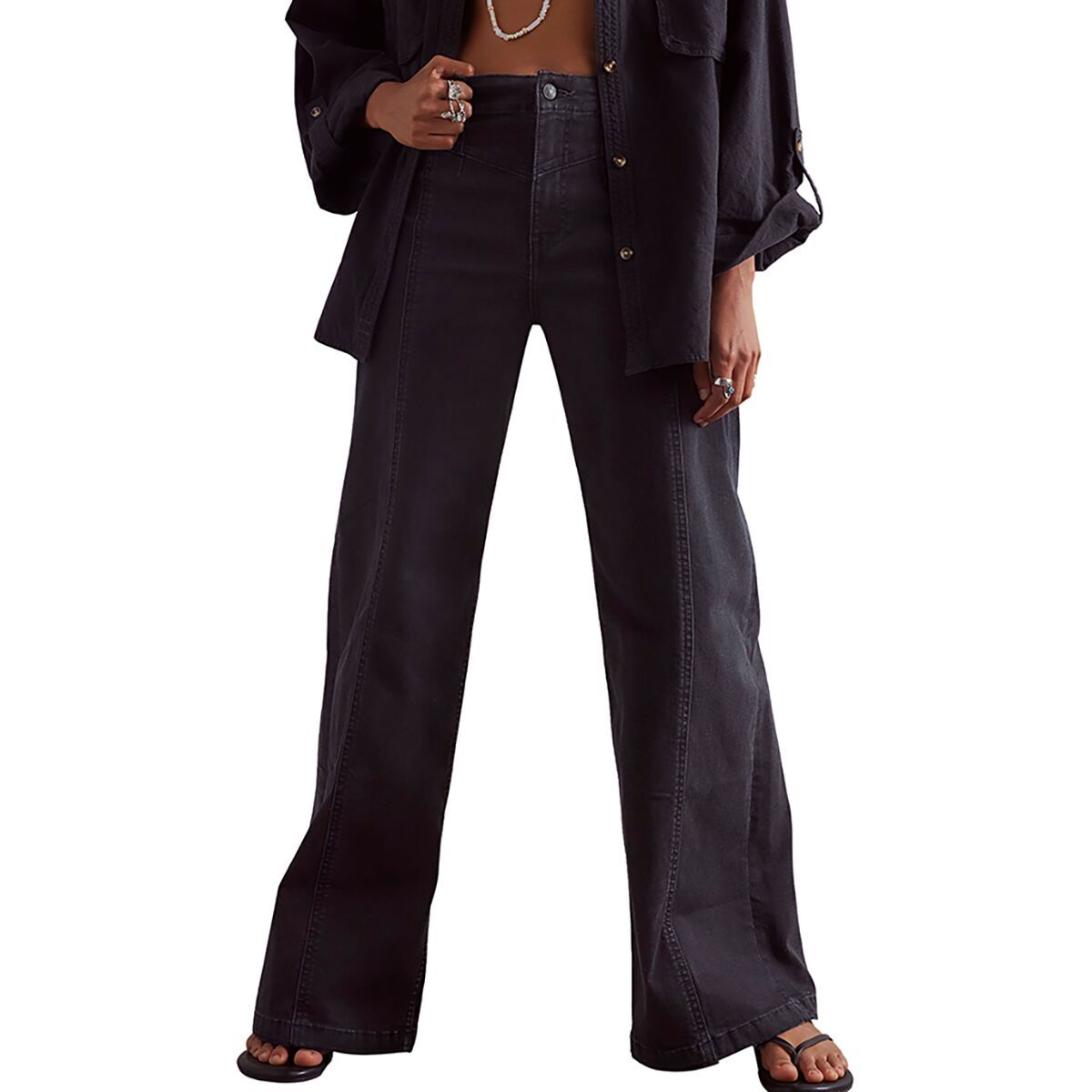 

Широкие брюки Libre Free People, цвет cafe noir