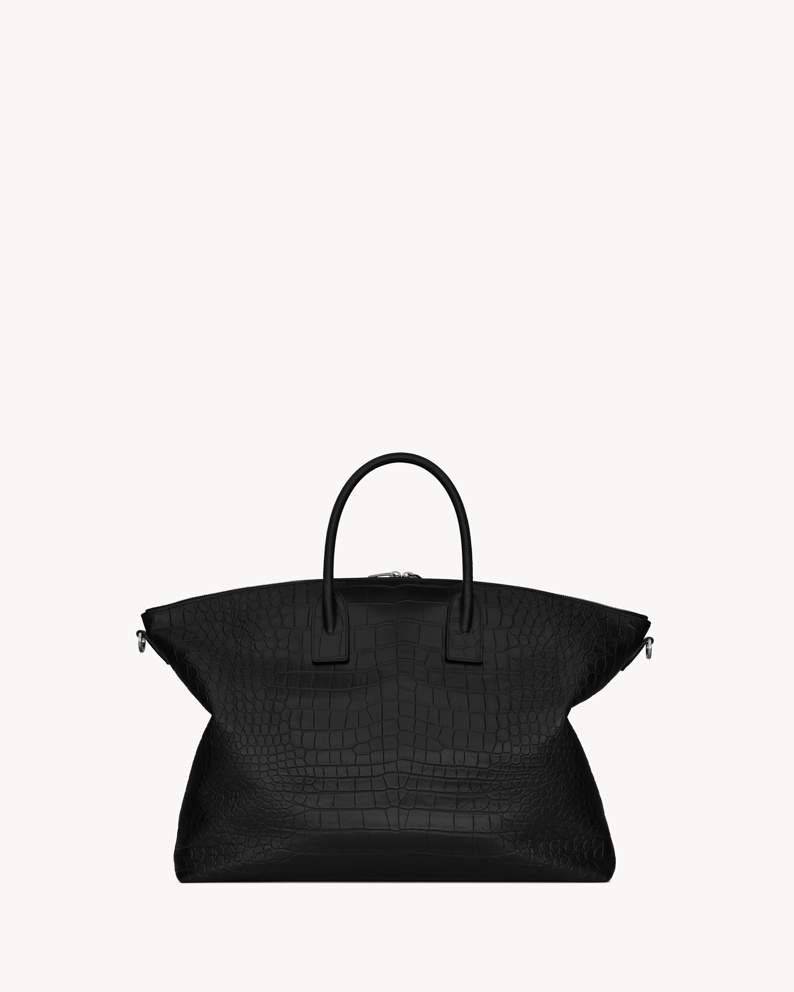 Сумка GIANT BOWLING из кожи с тиснением под крокодила Saint Laurent, черный — фото 2