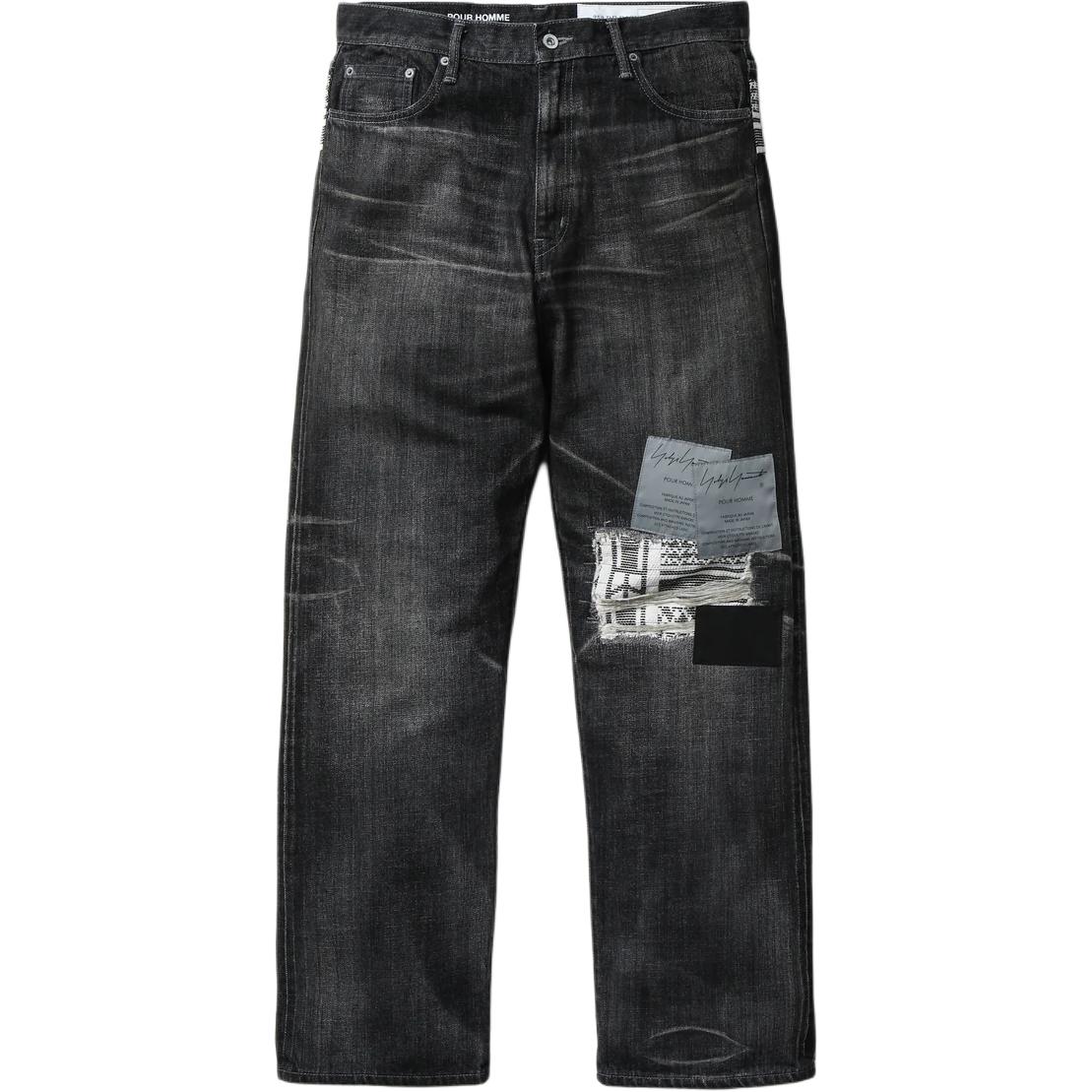 

X Yohji Yamamoto POUR HOMME Yohji Yamamoto совместная модель FW25 джинсы Unisex NEIGHBORHOOD, черный