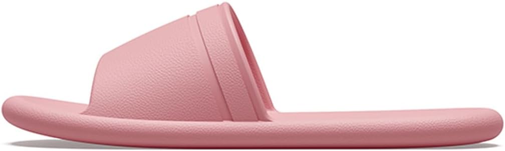 

Oukisam Мягкие тонкие тапочки для женщин и мужчин, быстросохнущие, для ванной комнаты, душа, нескользящие, пляжные, плоские сандалии, розовый