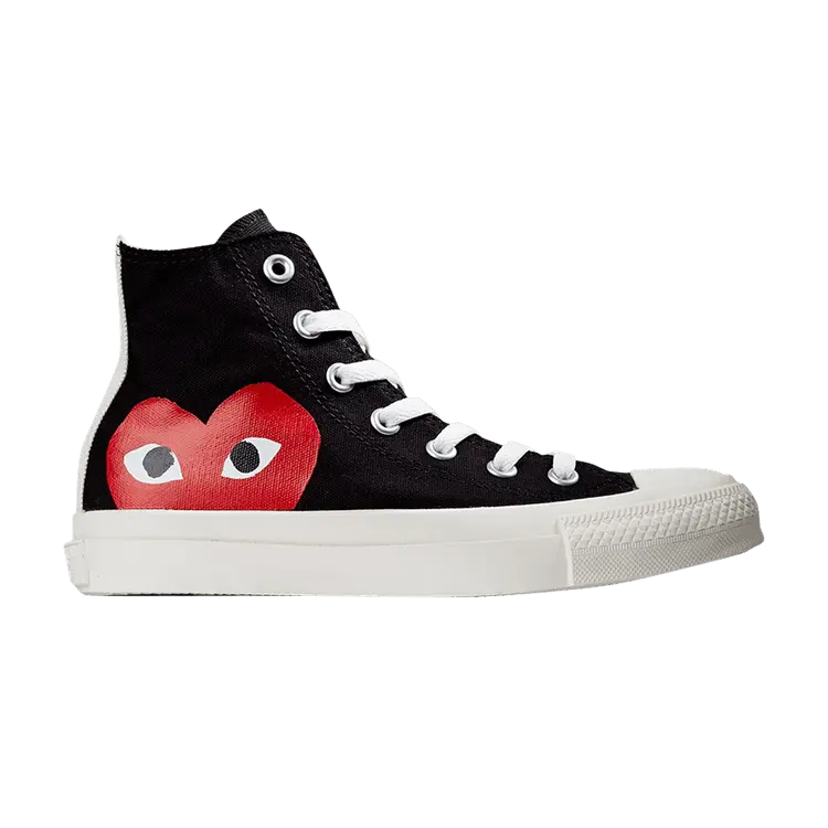 

Кроссовки Converse Comme des Garçons Play x Chuck Taylor All Star High 'Black', черный
