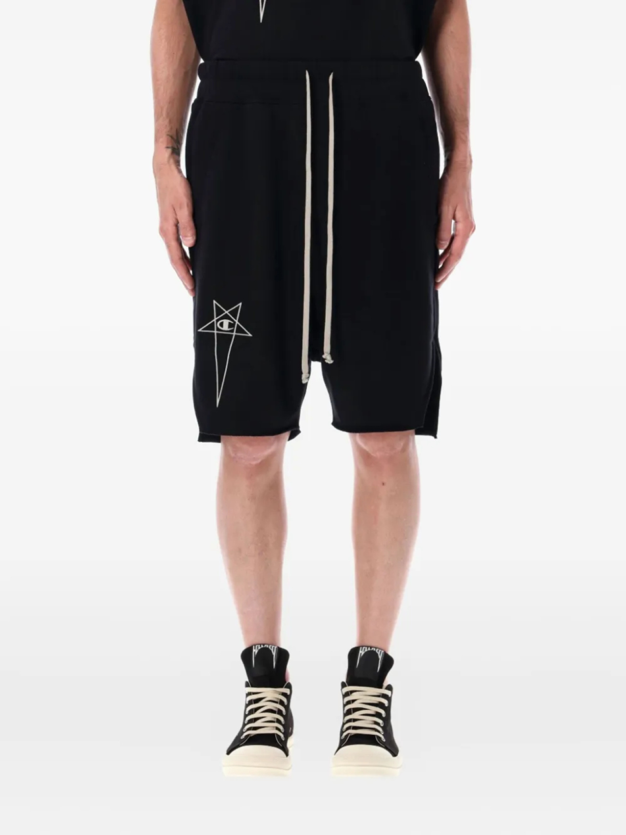 

Шорты с графическим принтом и завязками Rick Owens X Champion, черный
