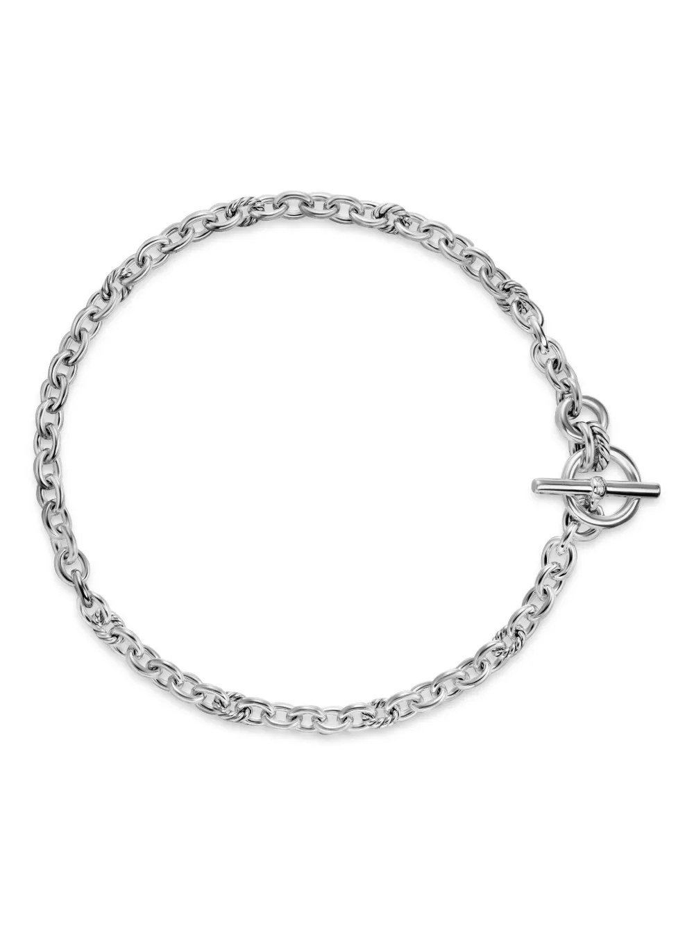

Серебряное колье DY Mercer Petite Toggle Chain с бриллиантами David Yurman, серебяный