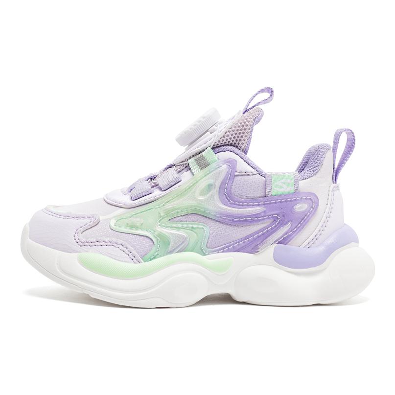 

Кроссовки для бега с низким верхом, противоскользящие, амортизирующие, износостойкие, легкие, детские HOBIBEAR, фиолетовый/зеленый