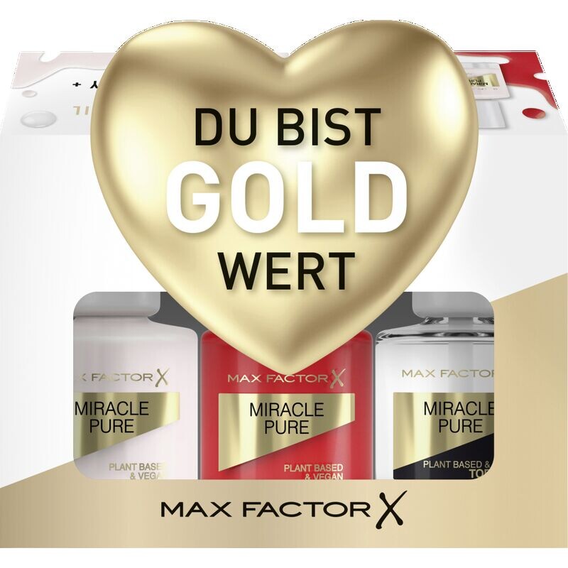 

Лак для ногтей Miracle Pure 205 и 305 + верхнее покрытие Max Factor, 1 шт.
