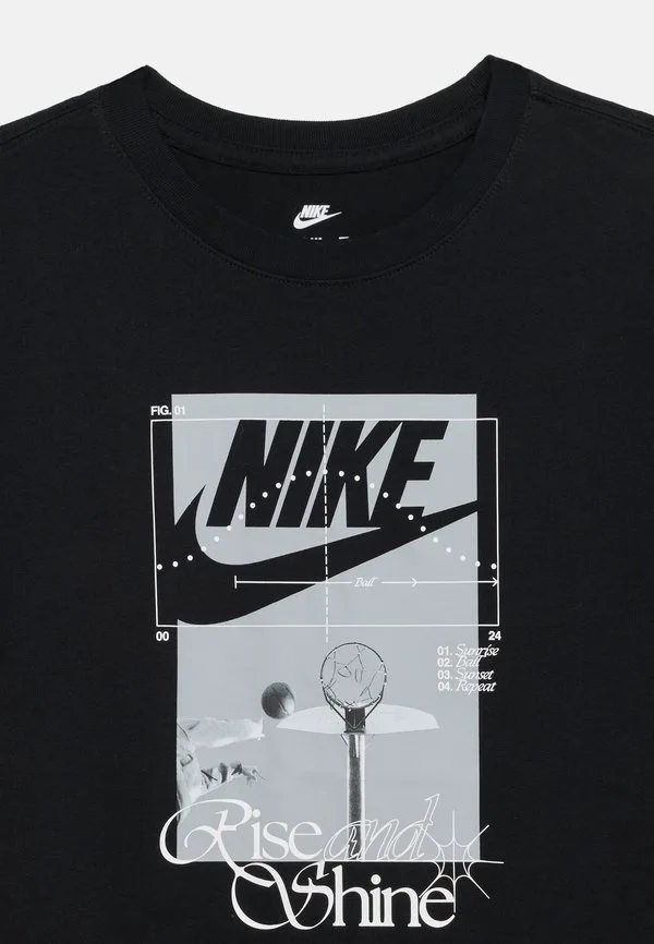 Футболка унисекс с принтом "rise and shine" Nike Sportswear, Black — фото 4