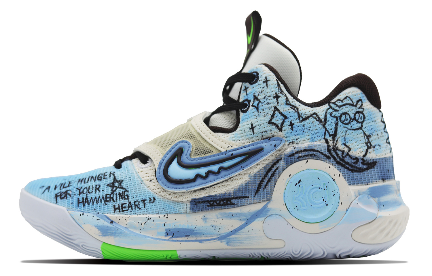 

Кроссовки для баскетбола KD Trey 5 X с защитой от скольжения и устойчивостью к истиранию, мужские, белый Nike, синий белый