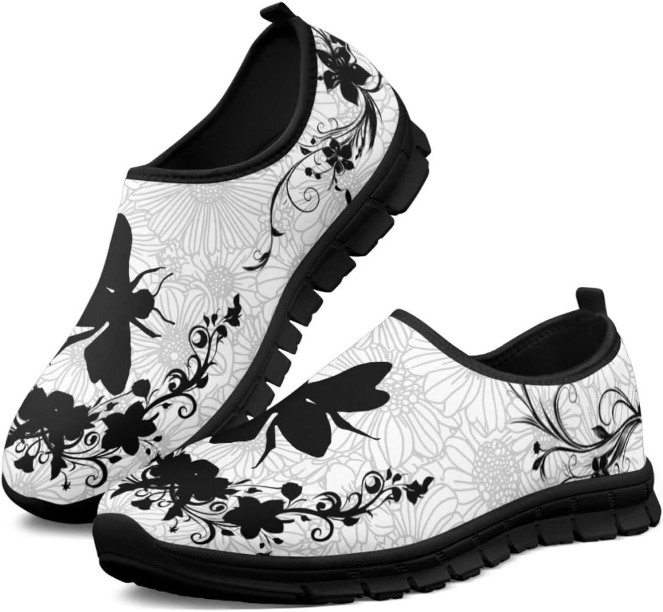 

Мужские слипоны Hsaiyjsp, противоскользящие кроссовки для бега с подошвой EVA, легкие повседневные лоферы для походов и путешествий, Boho Bee Flower