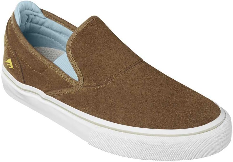 Слипоны Emerica Wino G6 - лучшие слипоны из доступных, удобный доступ к конькам, усиленная конструкция, амортизация, подходят для повседневной носки до 2025 года, синий/коричневый — фото 2