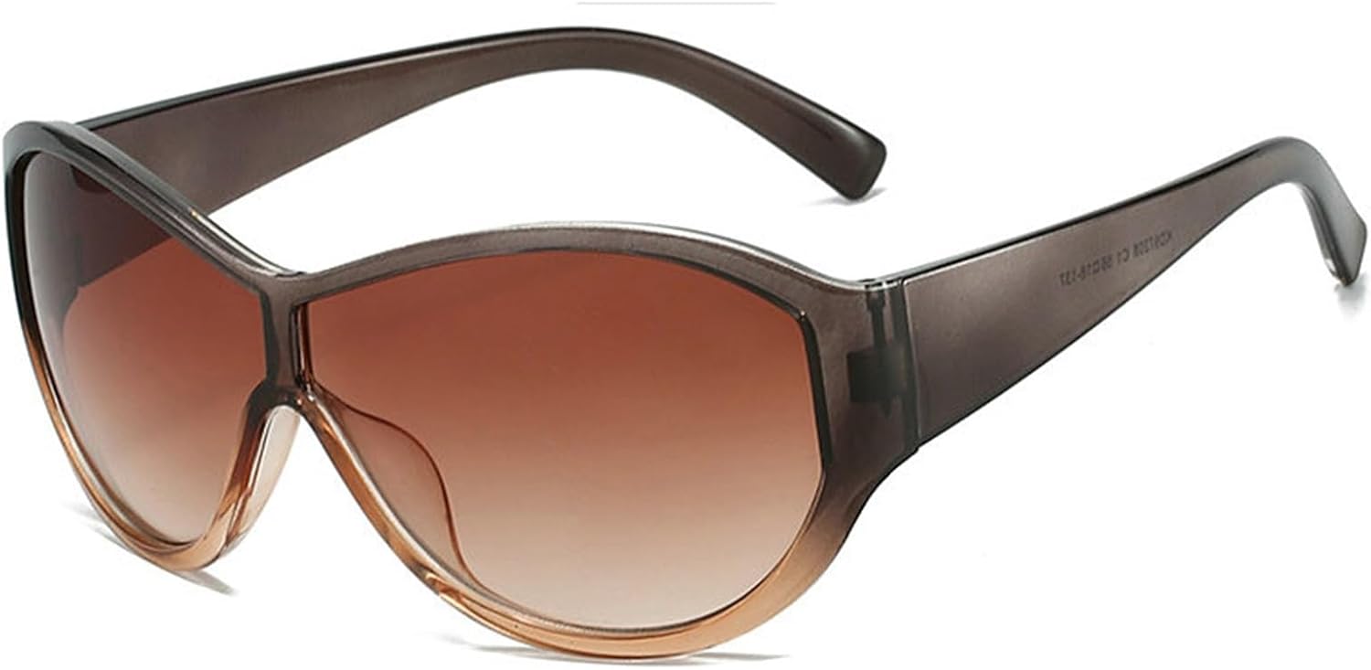 

Винтажные солнцезащитные очки-пилот большого размера с обтекаемой формой для мужчин и женщин, модные солнцезащитные очки в стиле Y2K, овальные солнцезащитные очки-маска helena, C4