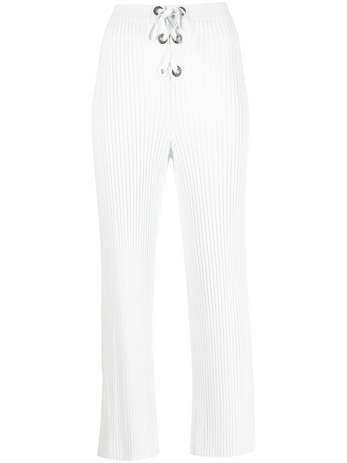 

Dion Lee брюки в рубчик с люверсами, синий