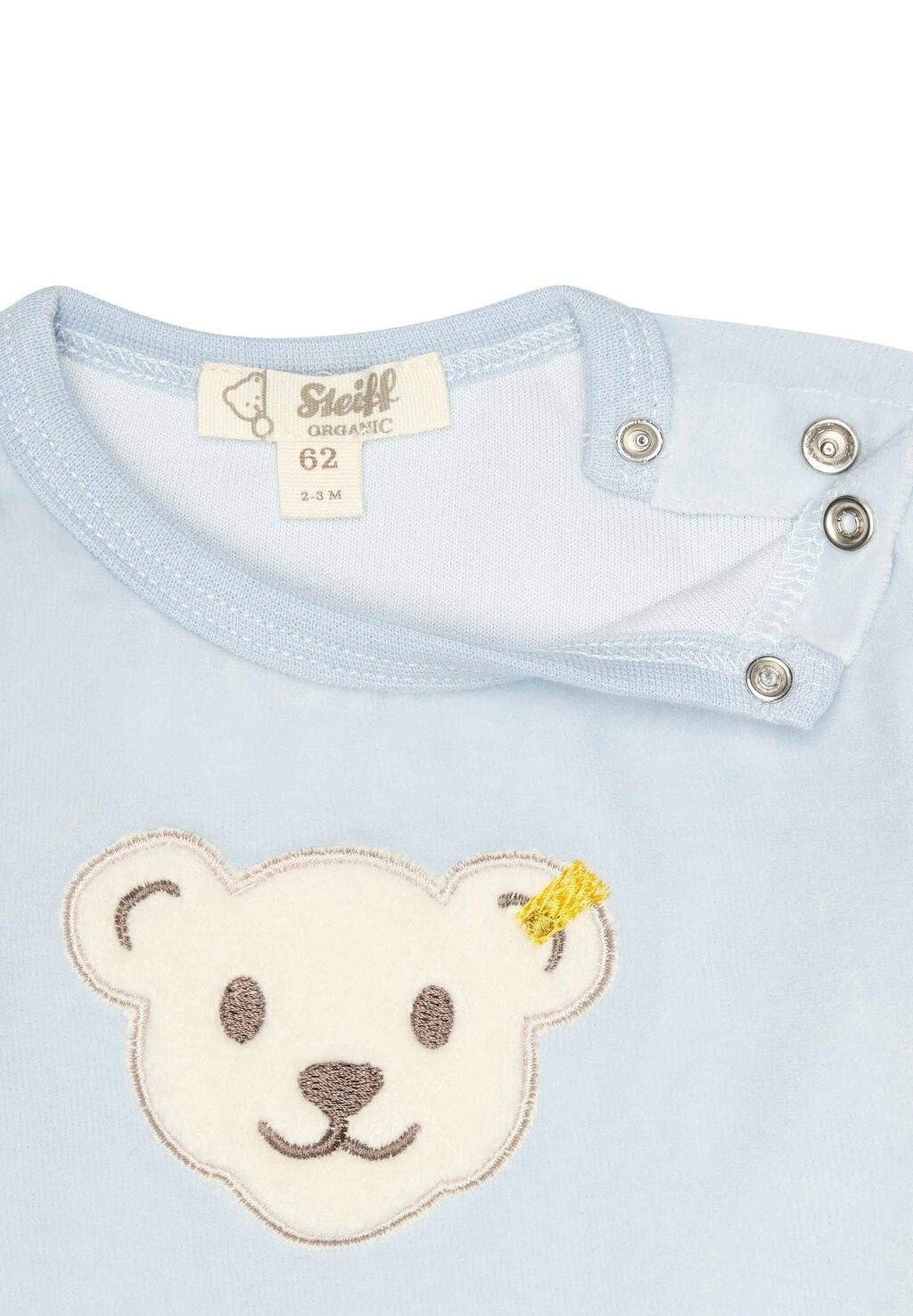 Комбинезон STEIFF STRAMPLER BÄR LOGO DRUCKKNÖPFE Sanetta, цвет hellblau — фото 3