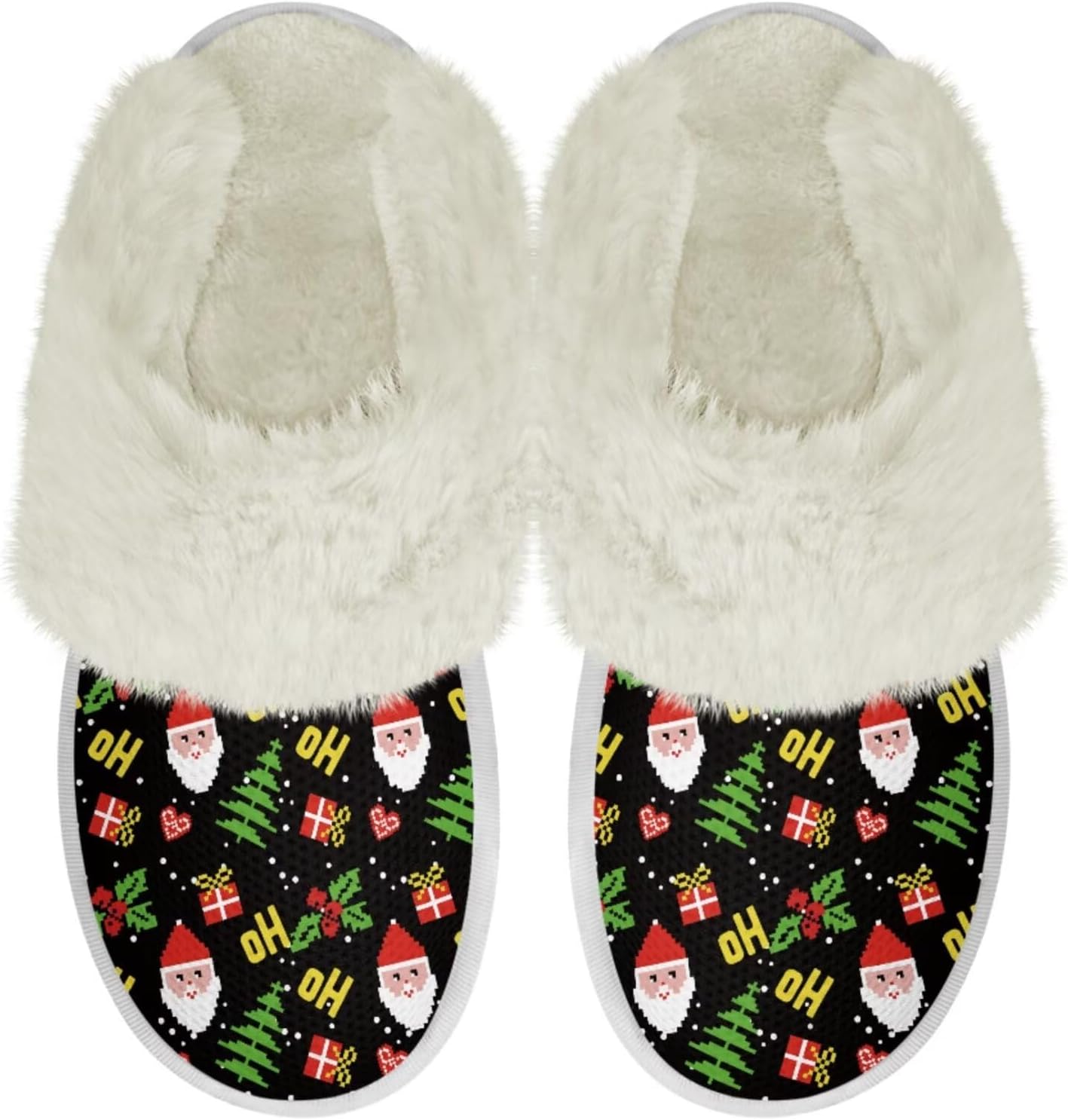 

Унисекс пушистые тапочки мягкие уютные зимние домашние тапочки для женщин и мужчин, легкие тапочки для пары, теплые домашние обувь Chririnla, Ugly Christmas Santa Claus