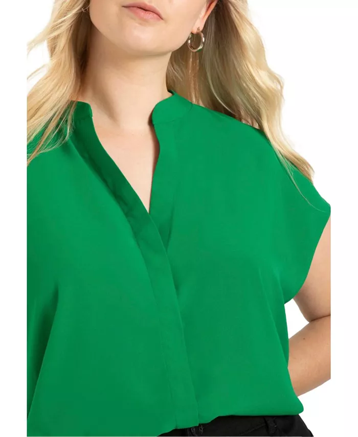 

Женская блузка с вырезом ласточка Eloquii, зеленый