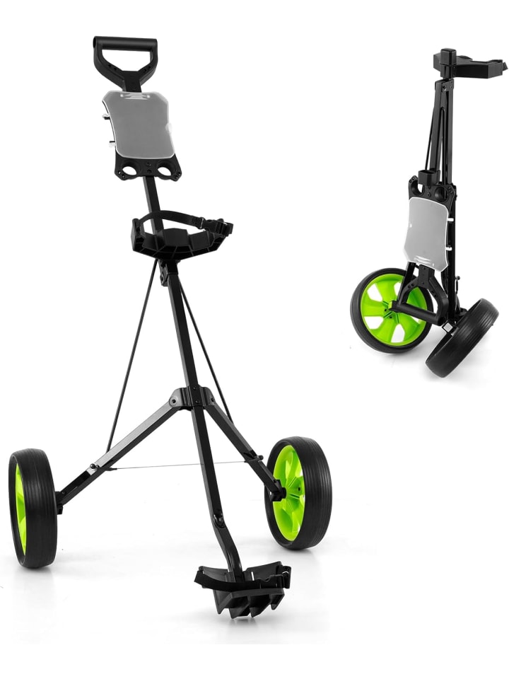 

COSTWAY Двухколесная тележка для гольфа, зеленого цвета