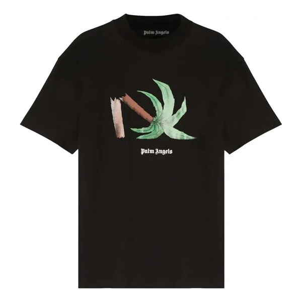 

Футболка ss22 broken palm classic t-shirt 'black green' Palm Angels, черный