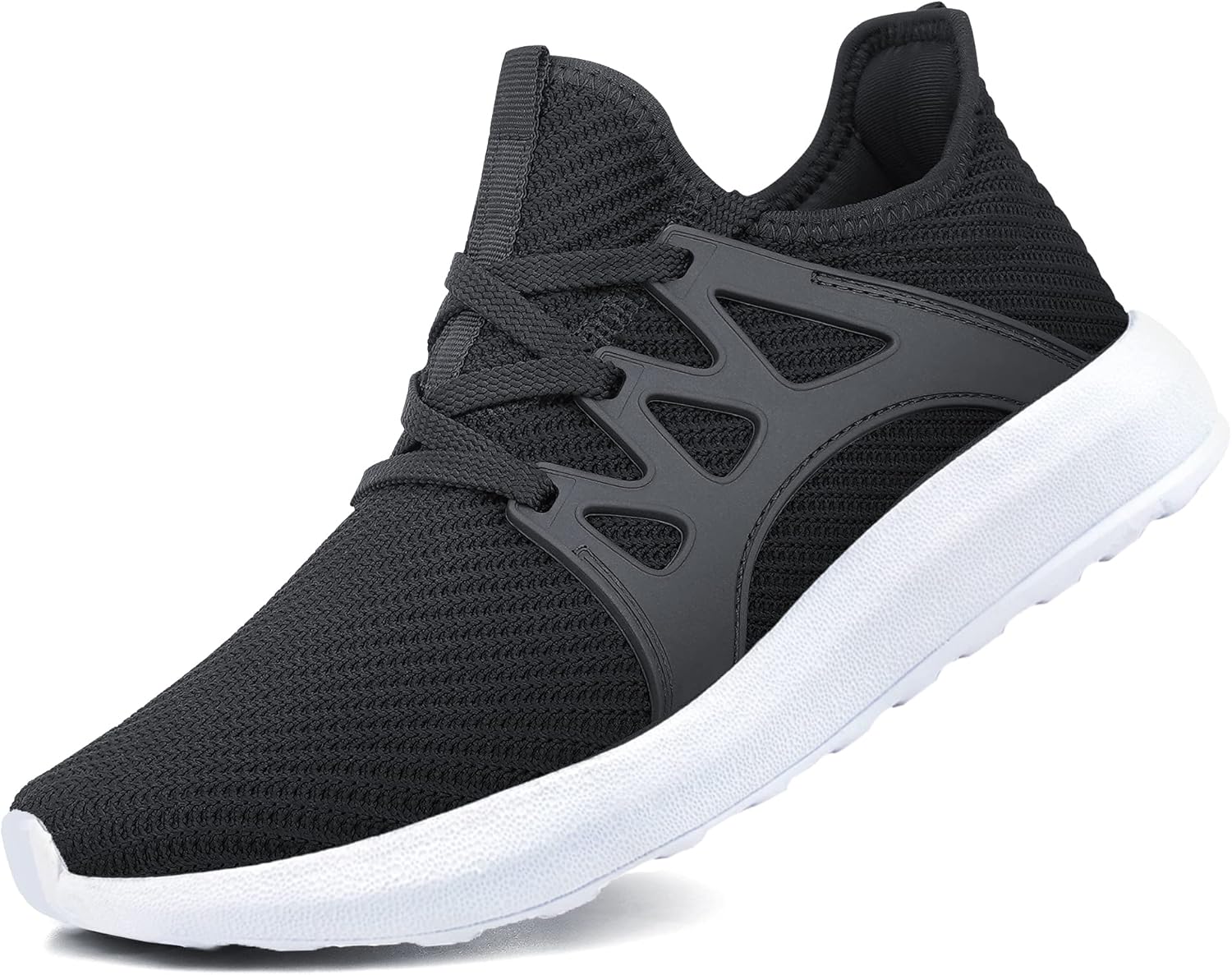 

Мужские кроссовки MARSVOVO для бега, противоскользящие, для ходьбы и тренировок, теннисные, сетчатые, модные, белый/черный