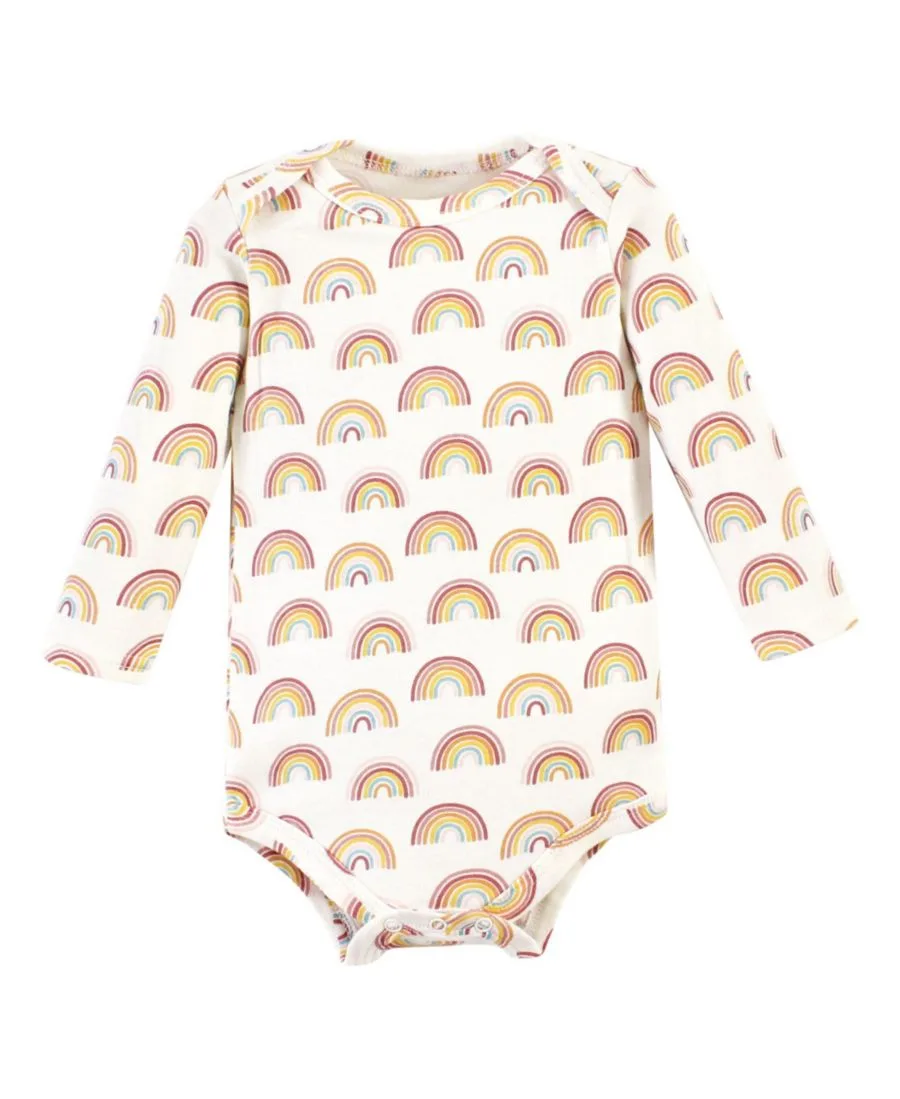 Комплект из 3 хлопковых боди с длинными рукавами Hudson Baby, Sunshine Rainbows 3-Pack — фото 4