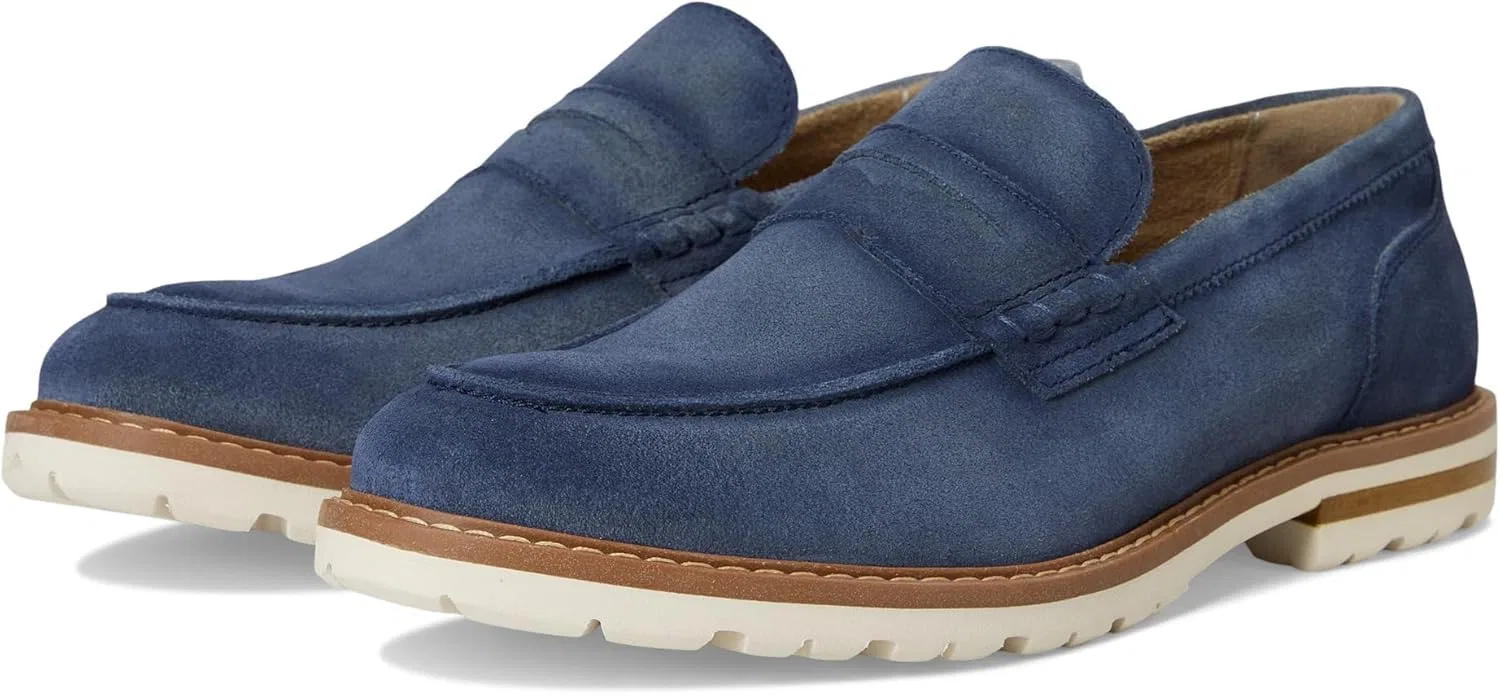Слипоны Stacy Adams Hopkins Penny для Херрена, 2-Navy Velour