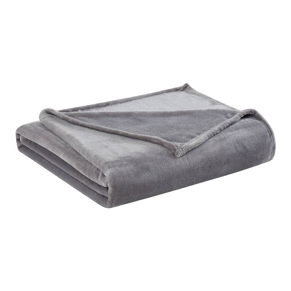 

По-настоящему мягкое бархатное плюшевое одеяло Truly Soft, серый