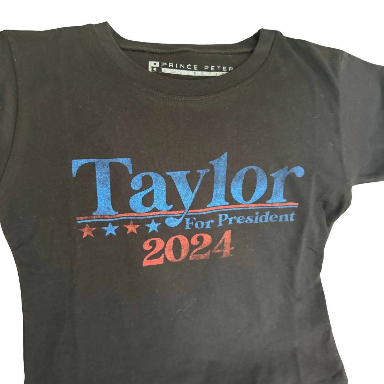 Футболка Girls Taylor For President черная Prince Peter — фото 3