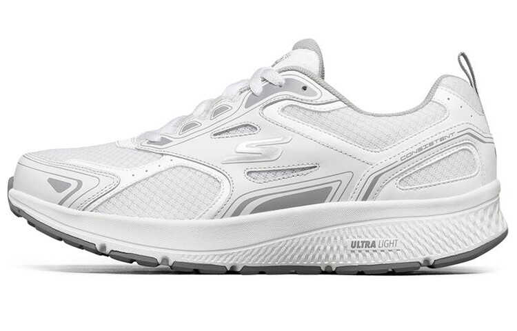 

Кроссовки Go Run Consistent для бега мужские с низким верхом белые/серые Skechers