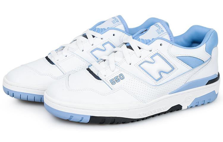 Кроссовки New Balance NB 550 Vintage Basketball Unisex, белый/голубой — фото 3