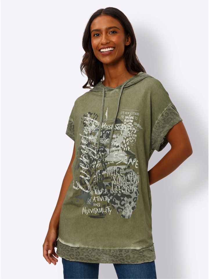 

Футболка цвета хаки Heine