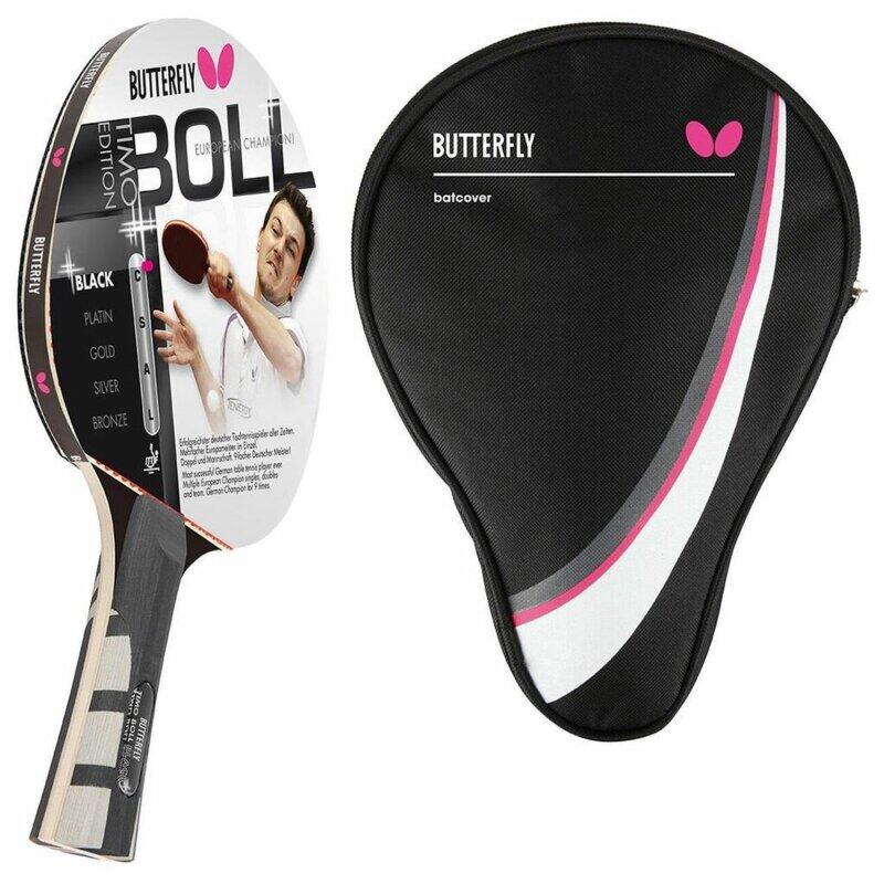 

Ракетка для настольного тенниса Butterfly 1x Timo Boll Black 85030 + чехол для привода