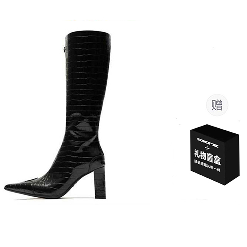 SMFK Женские туфли на массивном каблуке 7 см Молния Блэк, цвет Lightning Black (Gift)