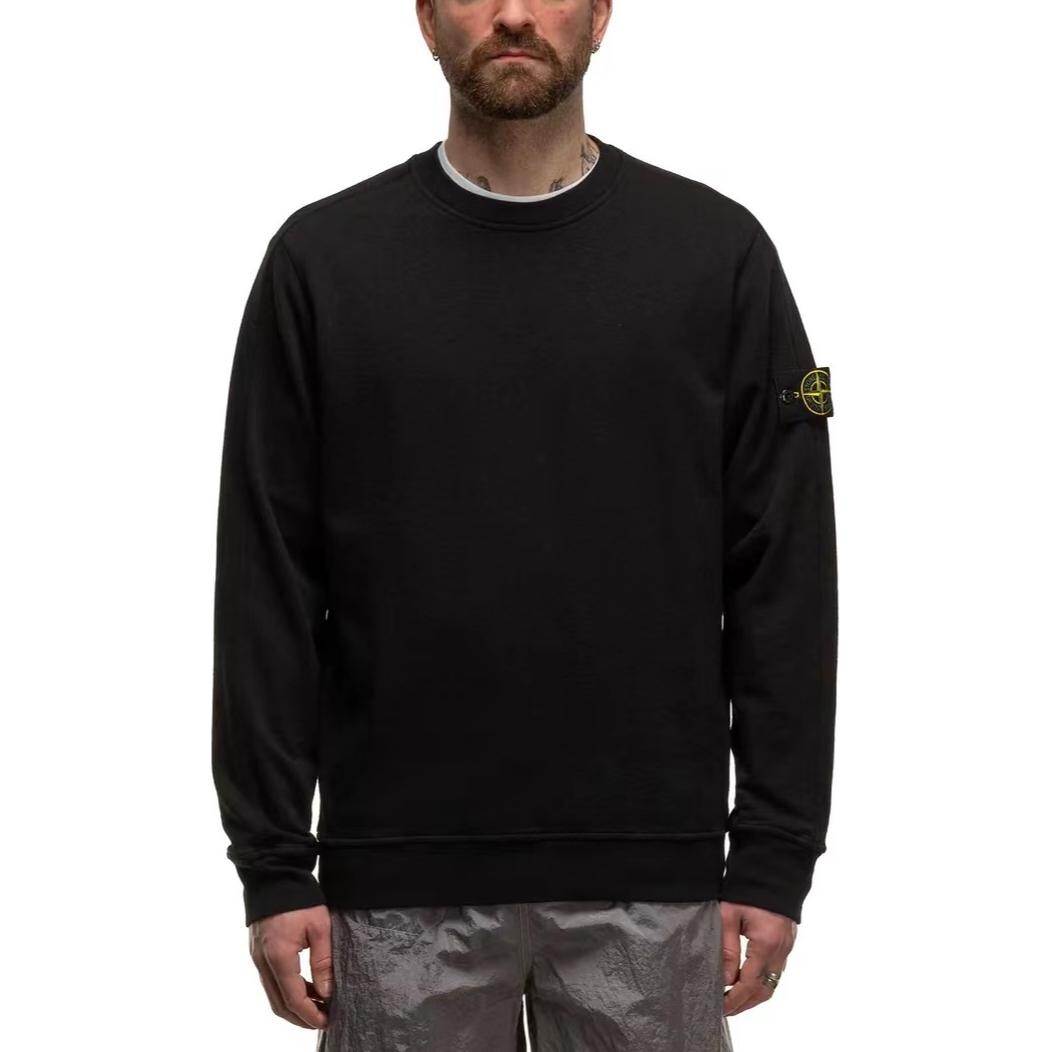 Толстовка мужская Stone Island Logo Patch Sleeved, черный — фото 2