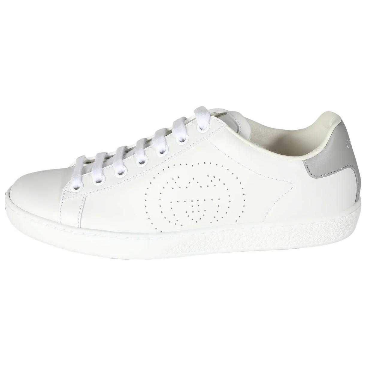 GUCCI Женские кроссовки Ace «Interlocking G White Grey»