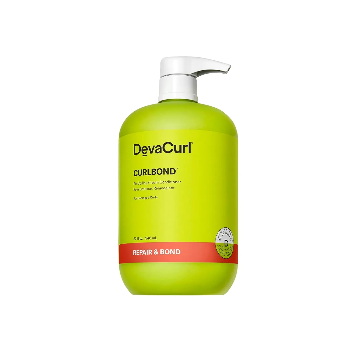 Крем-кондиционер DevaCurl CurlBond Re-Coiling | Восстанавливает поврежденные связи | Укрепляет | Запечатывает секущиеся кончики | Сохраняет цвет до 30 применений