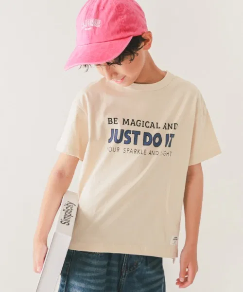 Детская футболка с принтом Jeans-b JUST DO IT чёрная — фото 3