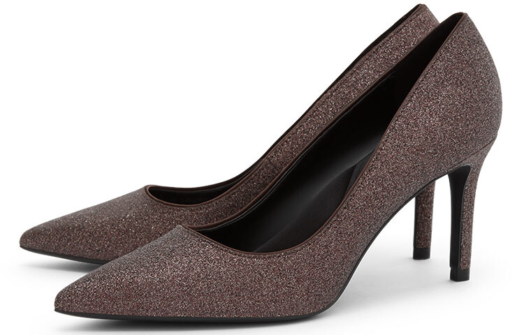 Туфли на высоком каблуке женские коричневые Charles&Keith — фото 2