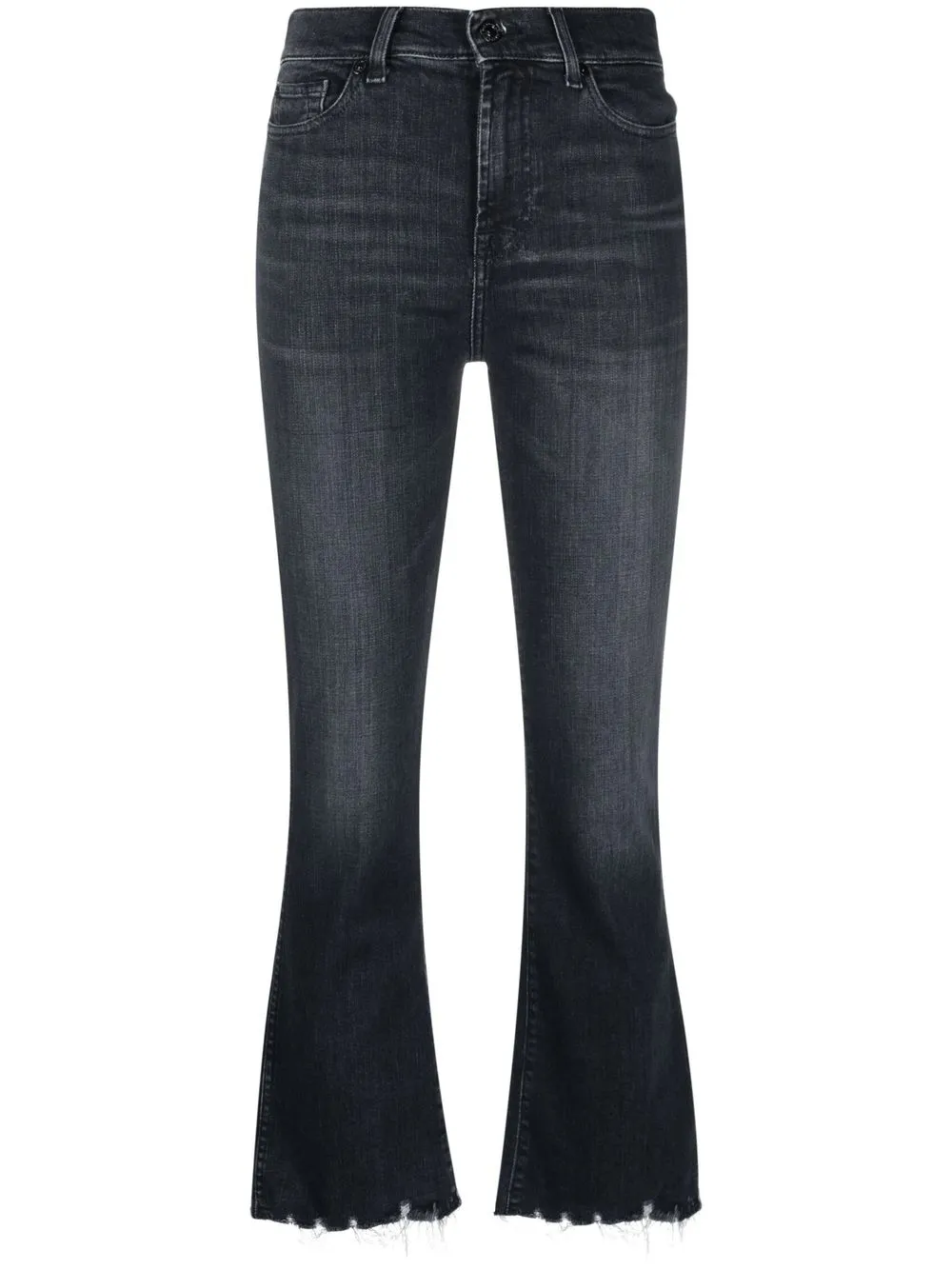 

Укороченные джинсы с необработанными краями 7 For All Mankind, черный