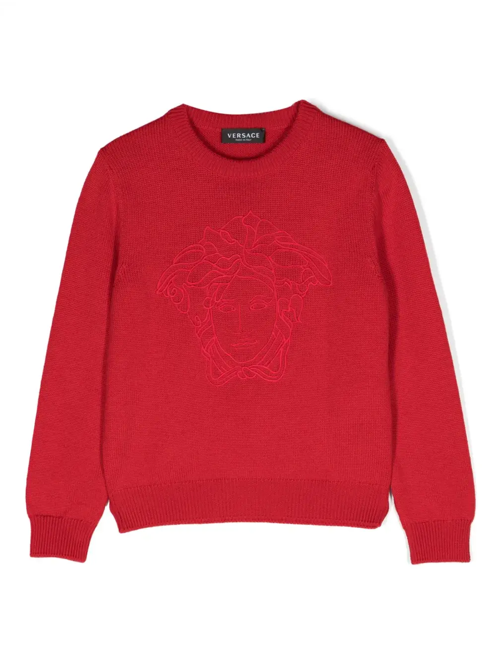 

Джемпер с узором Medusa Versace Kids, красный