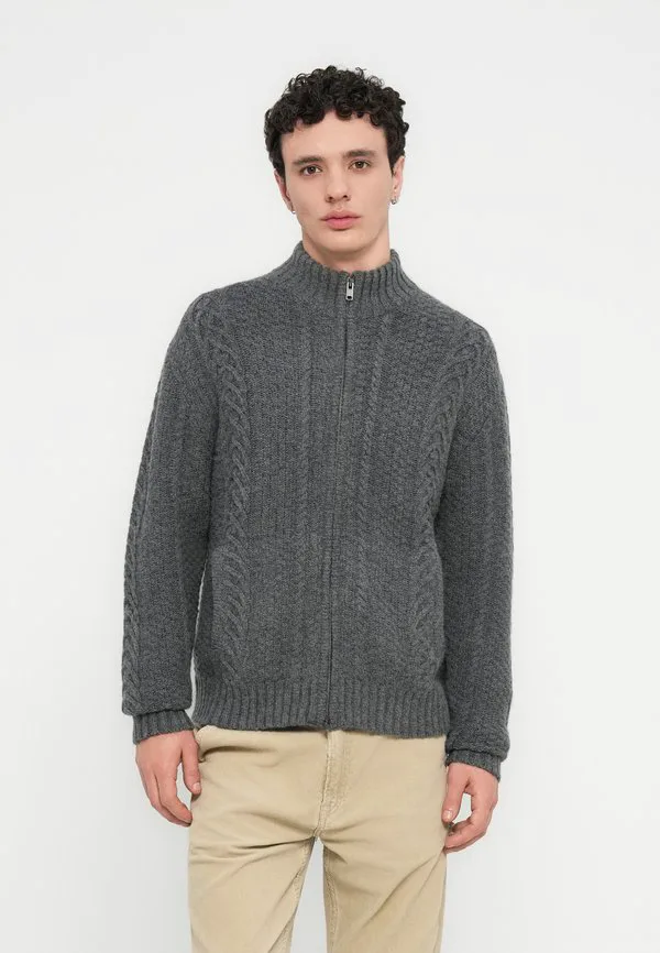Кардиган с косами Gap, Dark Heather Grey