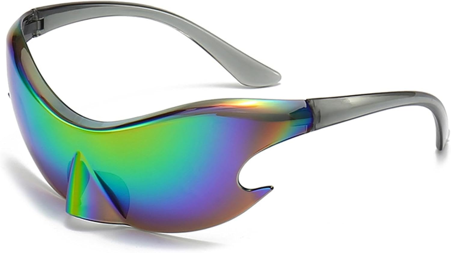 

Спортивные солнцезащитные очки для женщин, модные панк-очки, серебристые солнцезащитные очки для мужчин, ретро-очки, цельные солнцезащитные очки нестандартной формы WNCKSQ, C5