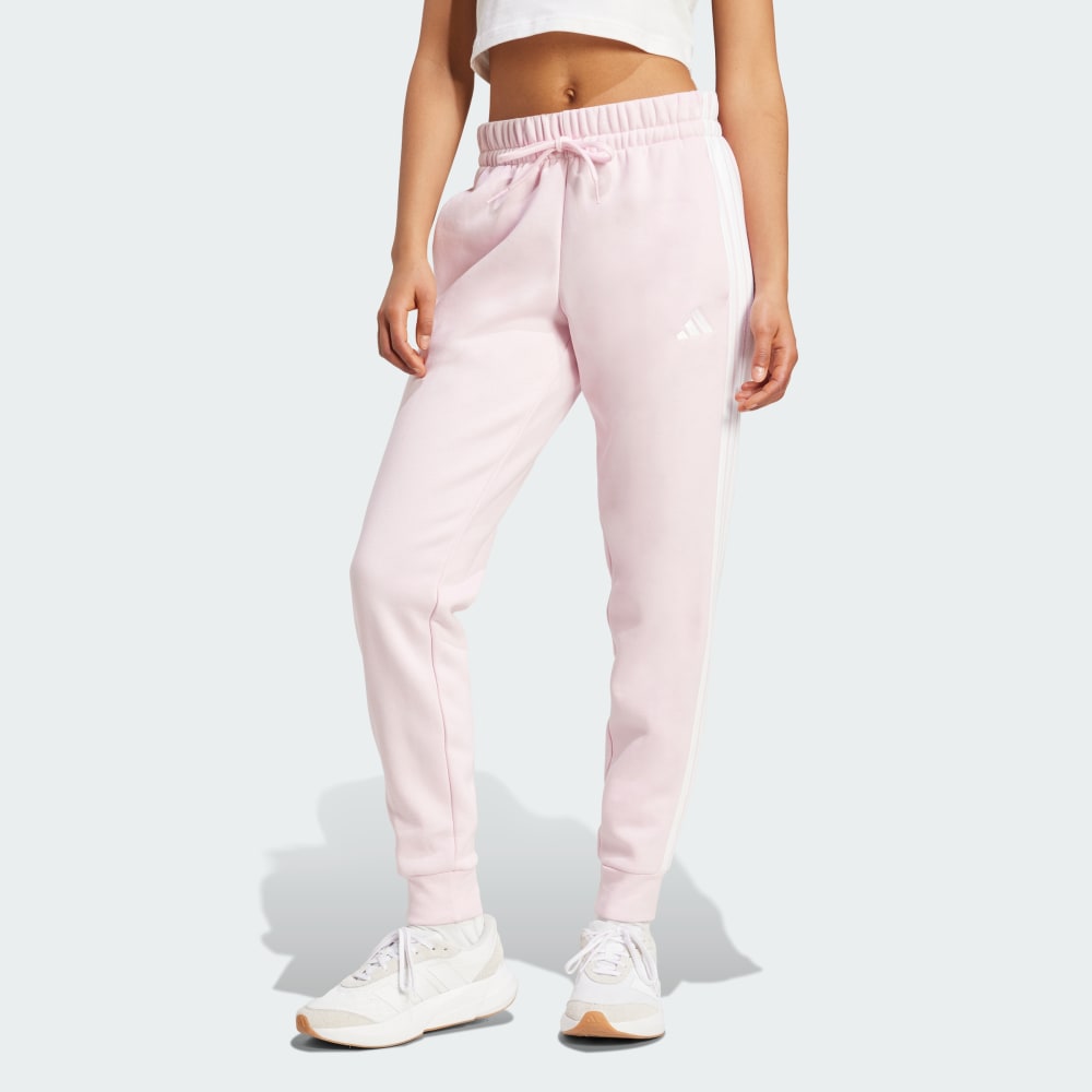 

Спортивные брюки Adidas Essentials 3-Stripes Fleece Slim Pants, цвет Clear Pink/White
